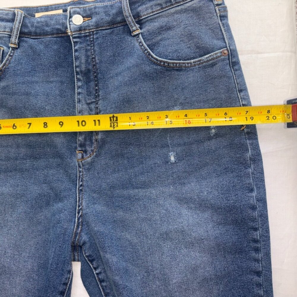 Pilcro and the Letterpress Blue Distressed Straight-Leg Jeans - Picture 13 of 14